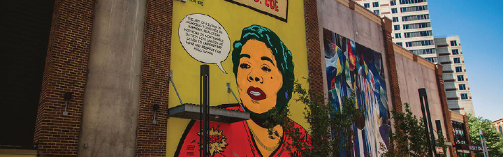 Women's Way mural. Photo courtesy of Erika Townsley Photography